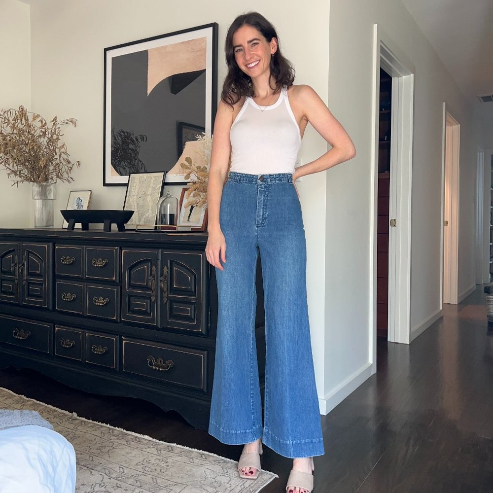 Vintage High Waisted Flared 70s Inspired Denim From Ref Vintage